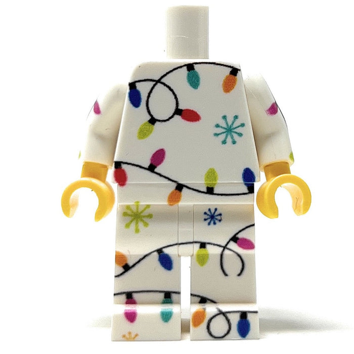 Christmas Lights PJs Minifig Body by B3 Customs