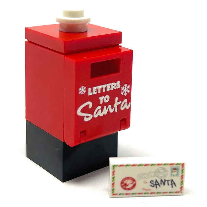 Letter to Santa Mailbox and Envelope made using LEGO parts - B3 Customs by B3 Customs