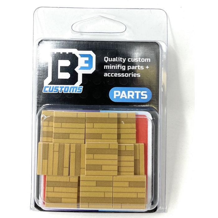 B3 Customs Light Hardwood Tile Part Pack (20 Tiles) made with LEGO parts by B3 Customs