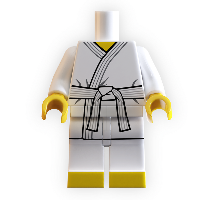 White Belt Karate Minifig Body by B3 Customs