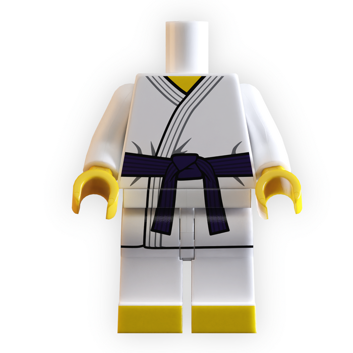Purple Belt Karate Minifig Body by B3 Customs