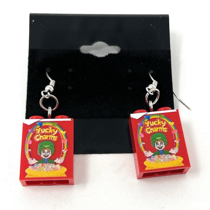 Yucky Charms Cereal Earrings made from LEGO parts - B3 Customs by B3 Customs