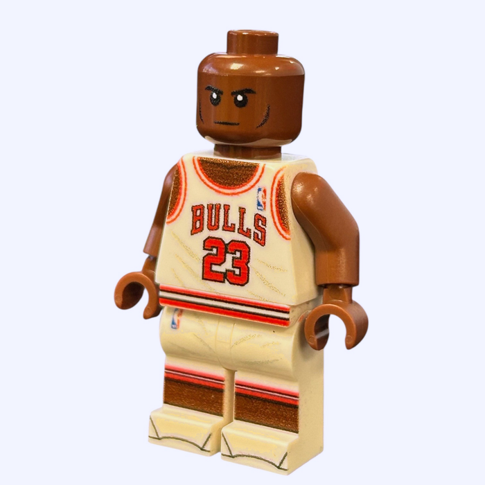 MJ #23 (White Jersey) Basketball Player Minifig made using LEGO parts - B3 Customs by B3 Customs