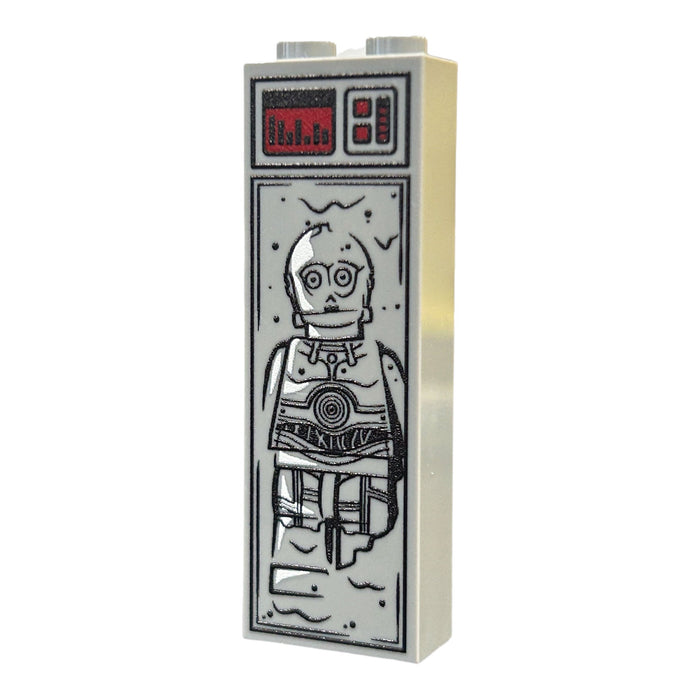 Protocol Droid in Carbonite (1x2x5 Brick) by B3 Customs