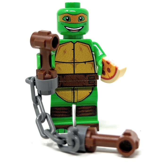 Mikey Orange Fighter Turtle - Custom Minifig made using LEGO parts by B3 Customs