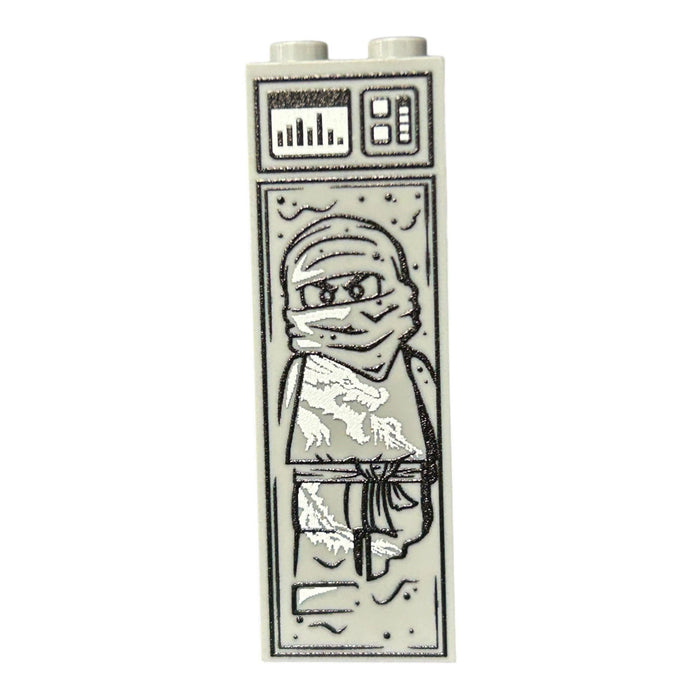 White Ninja in Carbonite (1x2x5 Brick) by B3 Customs