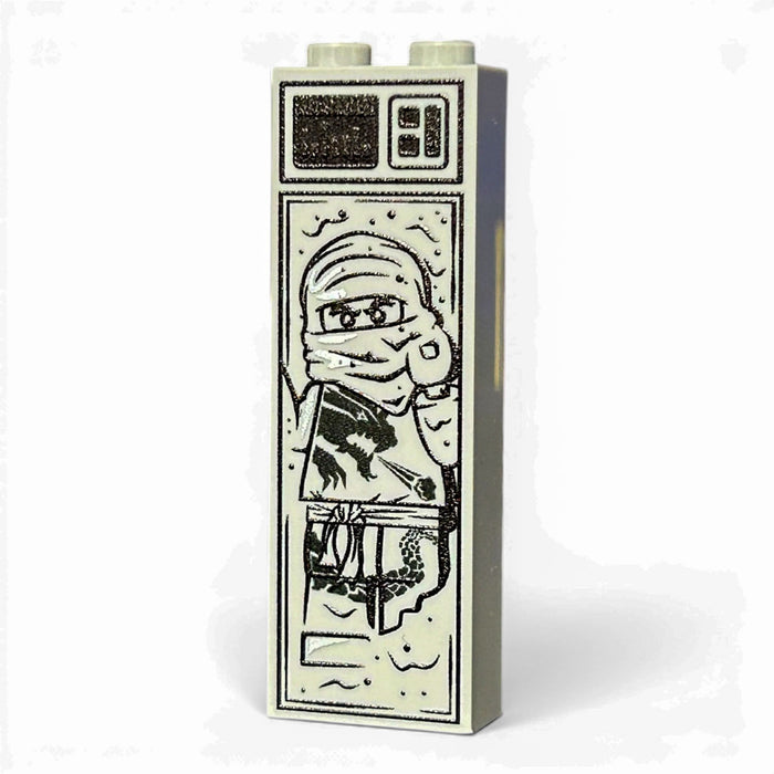 Black Ninja in Carbonite (1x2x5 Brick) by B3 Customs