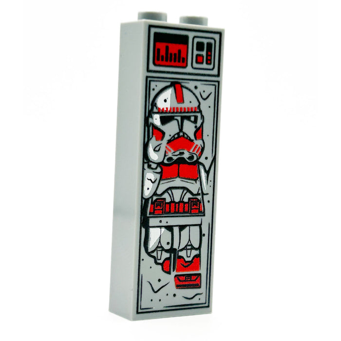 P2 Shock Trooper (Red) in Carbonite (1x2x5 Brick) by B3 Customs