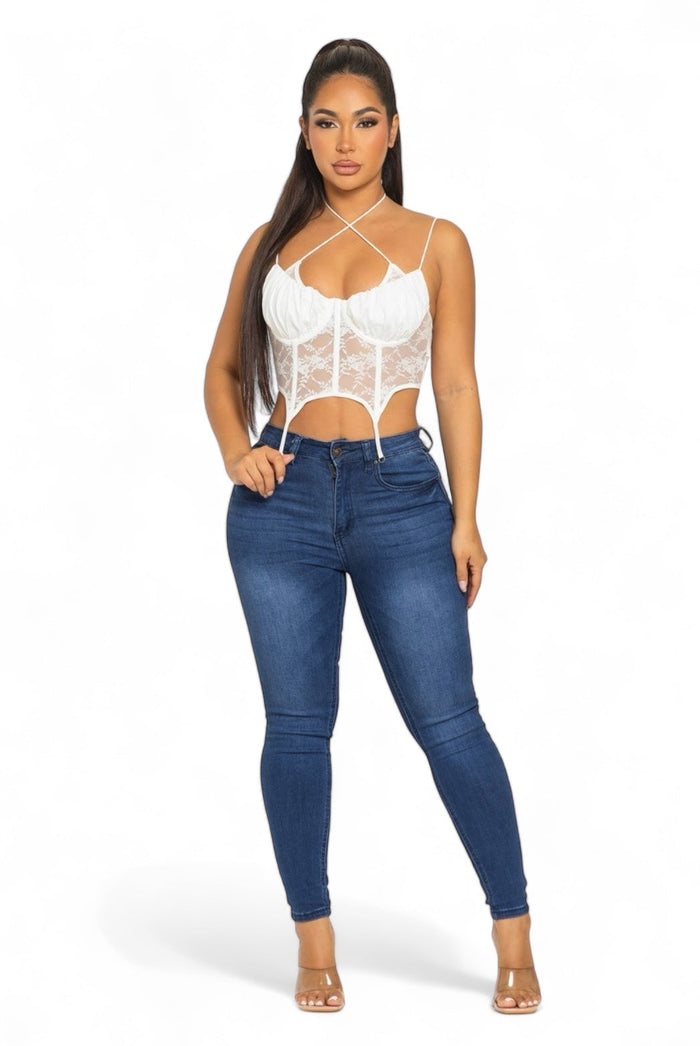 Convertible Lace Cami Top by The House of Stylez