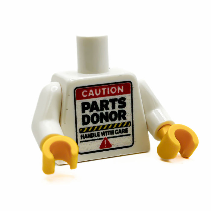 Caution! Parts Donor Minifig Torso by B3 Customs