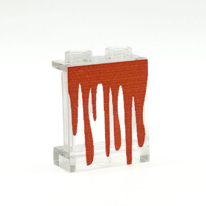 Window with Blood Dripping, Halloween - Custom Printed LEGO 1x2x2 Panel, B3 Customs by B3 Customs