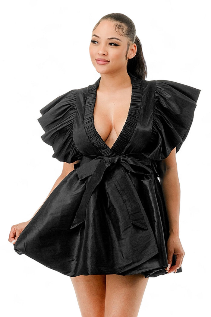 Black or White Wrap Dress by The House of Stylez