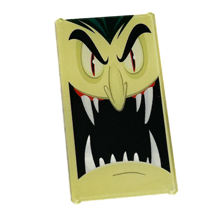 Dracula Halloween Decorated 4x6 Glass Window made using LEGO part by B3 Customs