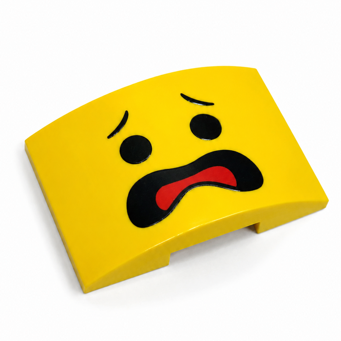 Benny Scared Face Upgrade Tile for LEGO Up-Scaled Blue Astronaut 40921 Set by B3 Customs