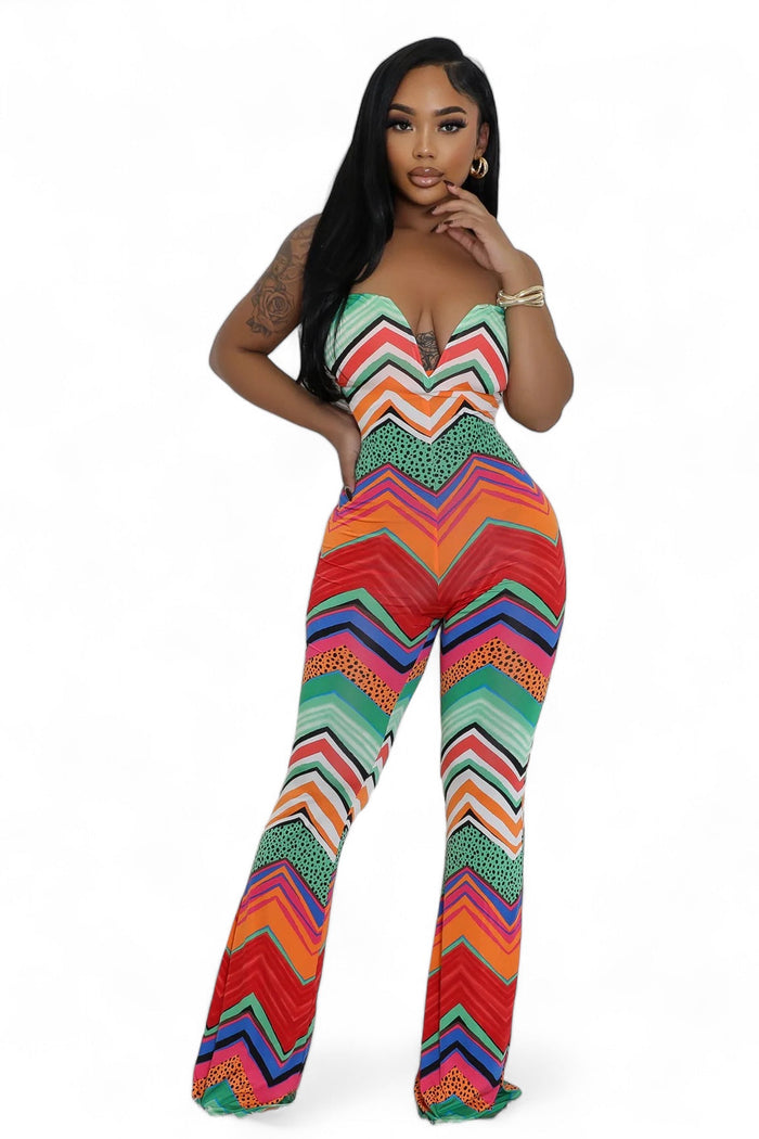 Multicolor Sweetheart Jumpsuit by The House of Stylez