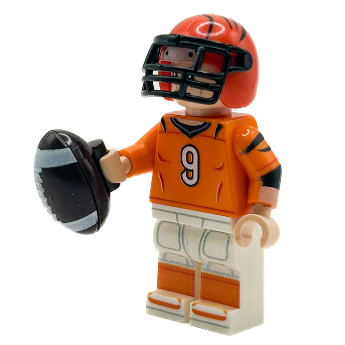 #9 QB Bengals Football Player Minifig - B3 Customs by B3 Customs