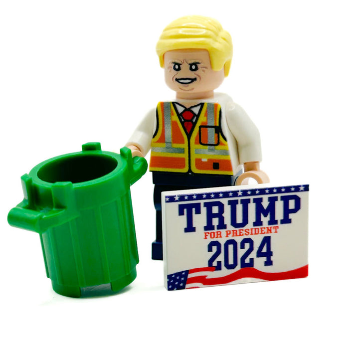 Garbage Man President Trump Minifig - B3 Customs by B3 Customs