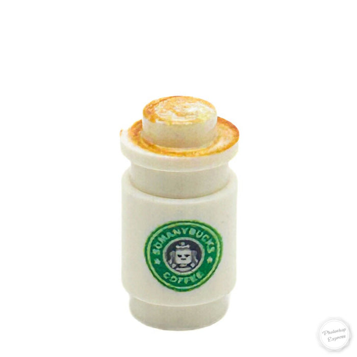 Somanybucks Latte Coffee Cup for Minifigs made from LEGO part - B3 Customs by B3 Customs