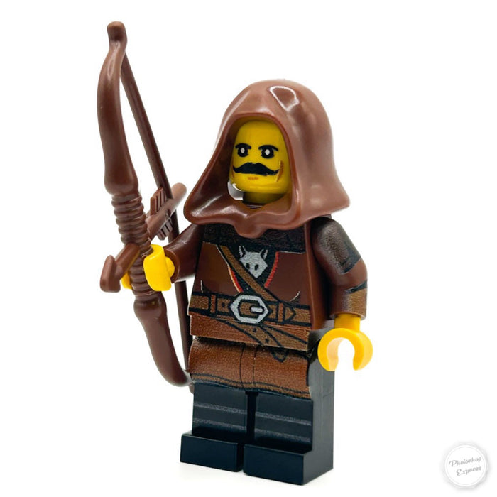 Longbow Archer - Custom Castle Wolfpack Minifigure made using LEGO parts - B3 Customs by B3 Customs