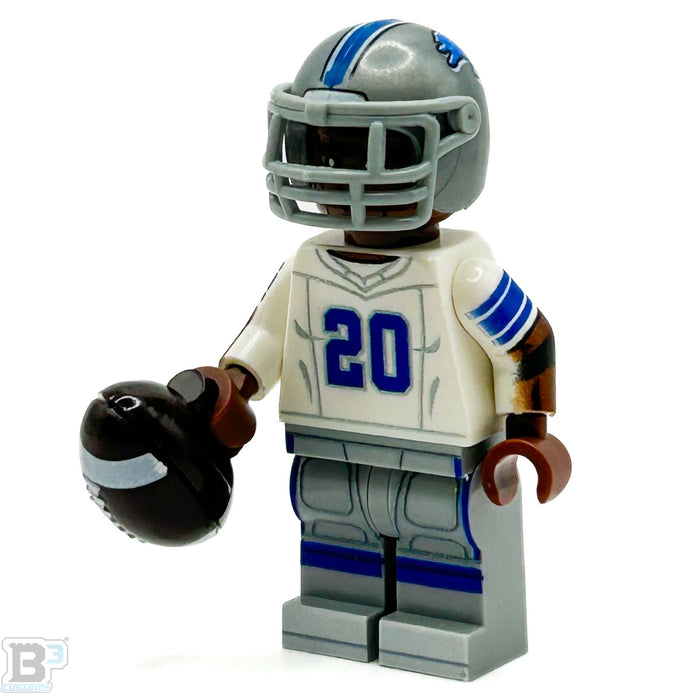 #20 RB Barry Detroit Lions Football Player Minifig - B3 Customs by B3 Customs