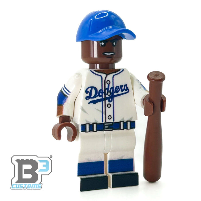 #42 Robinson Brookyln Baseball Player Minifig - B3 Customs by B3 Customs
