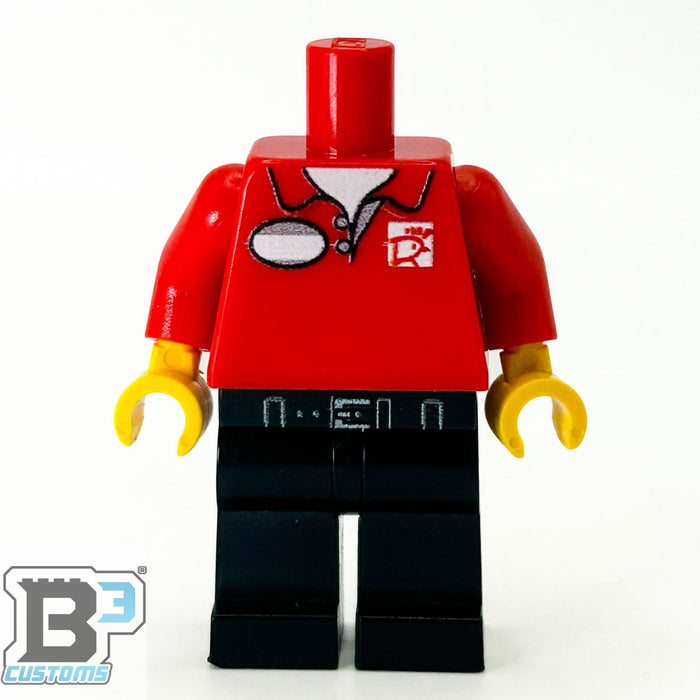 Brick-Fil-A Employee Minifig Body - B3 Customs by B3 Customs
