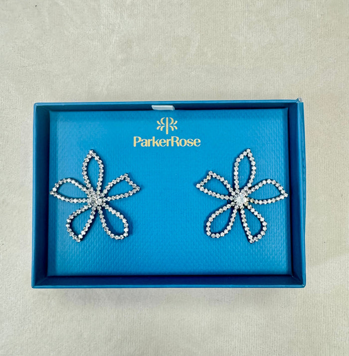 Parker Rose Whimsical Statement Flower Earrings by Vanessa Jane