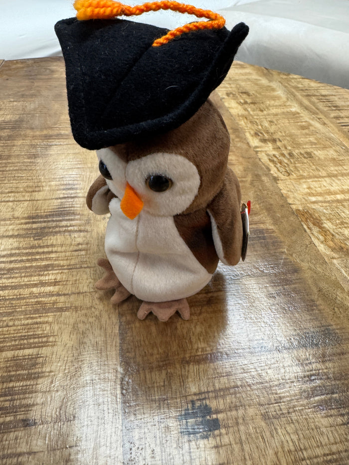 Collectible 1998 Ty Beanie Baby Wise Graduate Owl Class of 98** P.V.C. Pellets by Vanessa Jane