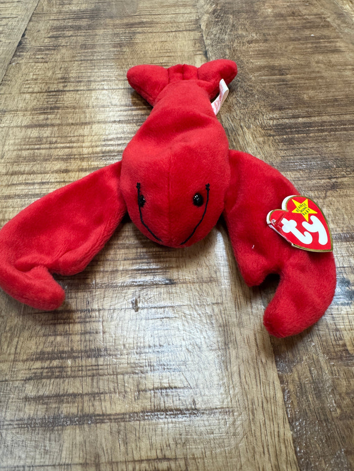 Rare Retired Pinchers the Lobster ty Beanie Baby with Tag Errors by Vanessa Jane