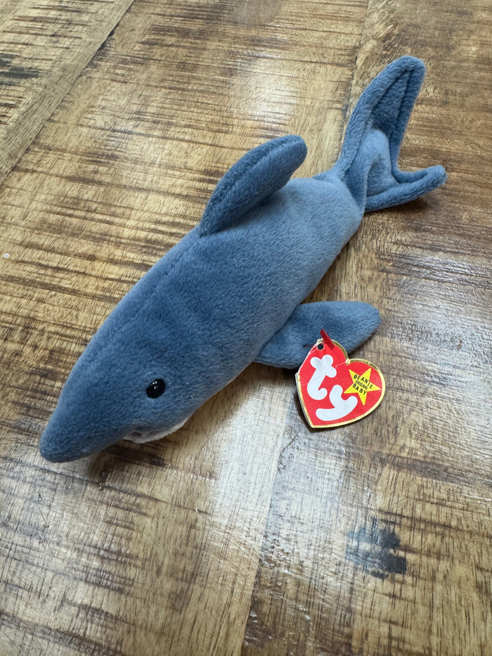 Ty Beanie Babies Extremely RARE Original Crunch The Shark 1996 With Errors by Vanessa Jane