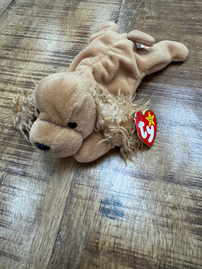 Ty Beanie Baby Spunky The Cocker Spaniel 1997 Retired With Tag Errors, Pellets by Vanessa Jane