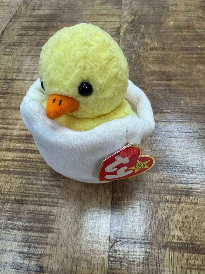 Original Collector 1998 Hang / 1999 Tush Ty Beanie Baby Eggbert The Chick Egg by Vanessa Jane