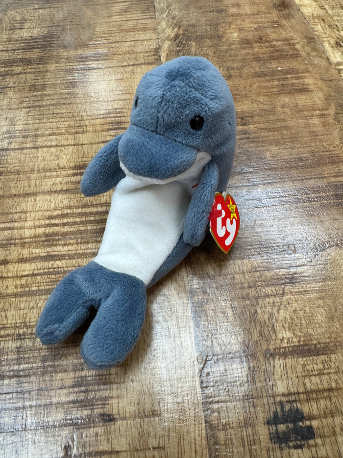 Ty Beanie Baby – Echo the Dolphin, Very Rare With Errors by Vanessa Jane