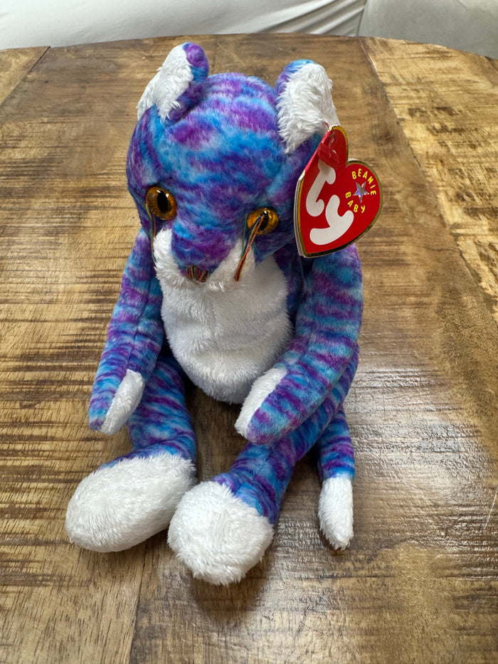 Ty Beanie Baby Kooky The Cat Rare Stamp In Tag With Pellets by Vanessa Jane