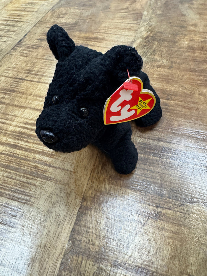 Ty Beanie Baby Scottie Scottish Terrier 6.5 Plush Dog PVC Pellets 1996 W/Tag by Vanessa Jane