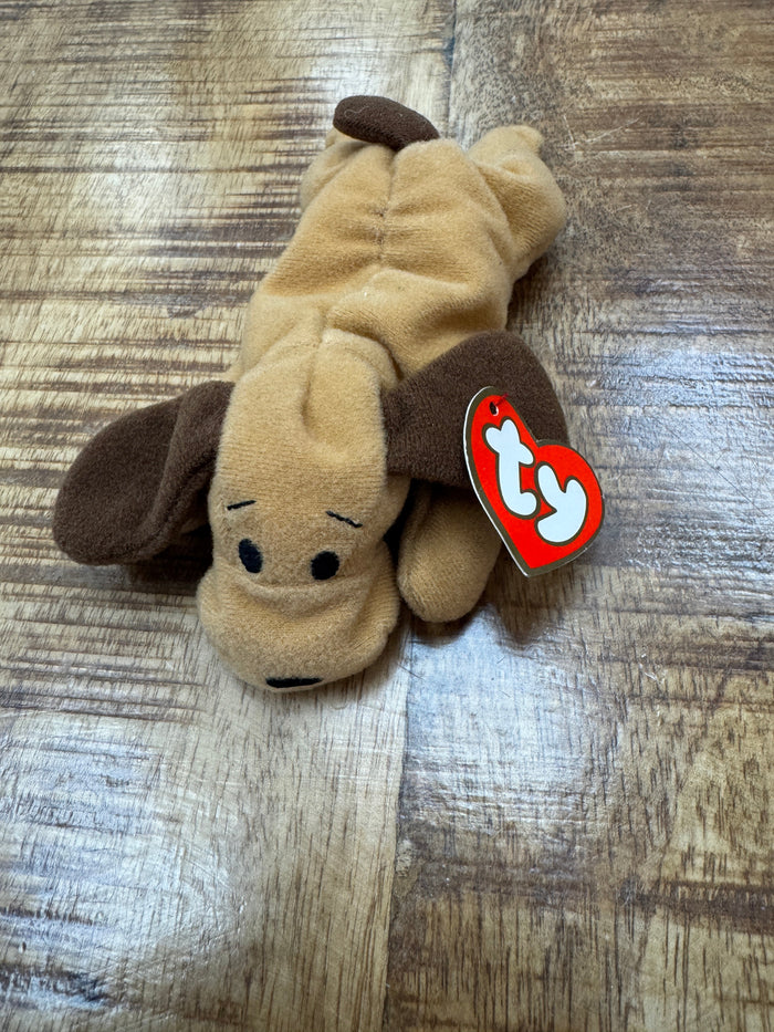 Ty Teenie Beanie Baby Bones The Dog 1993 Collectible RARE STAMP MINT by Vanessa Jane
