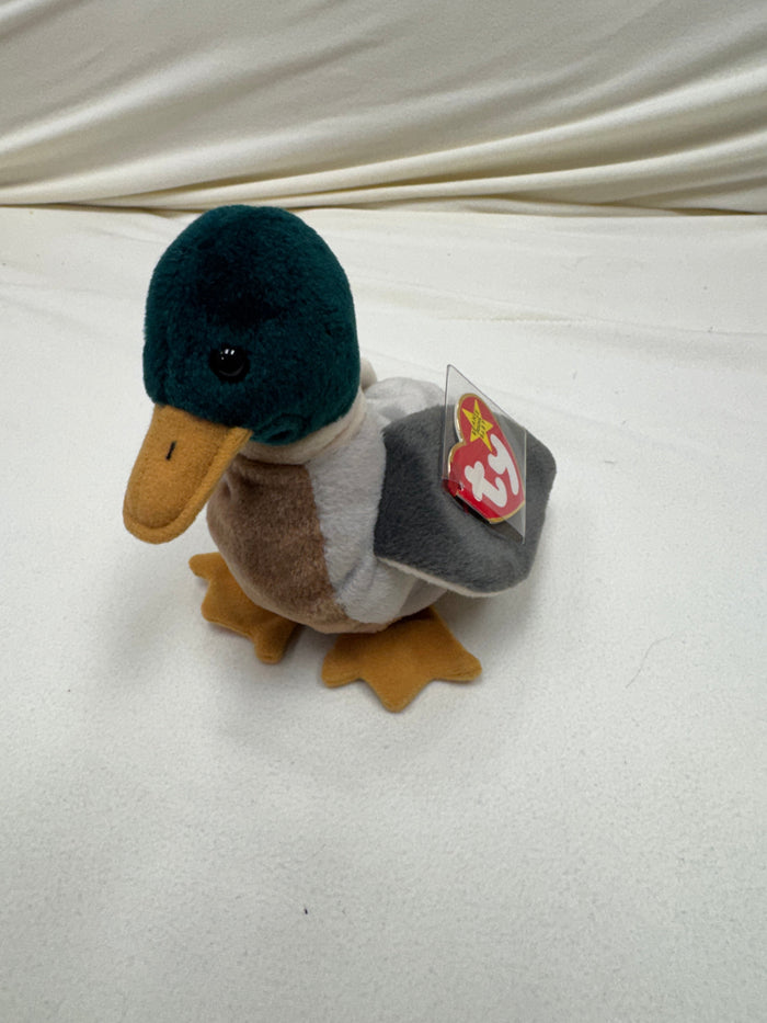 Ty Beanie Baby Jake The Mallard Drake Duck, 1997 1998 P.V.C. Pellets 14 Errors by Vanessa Jane