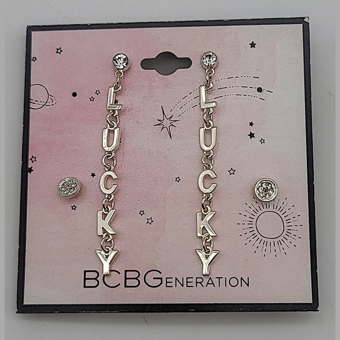 BCBG Silver-Tone 2-Pc. Set Crystal Earrings by Vanessa Jane
