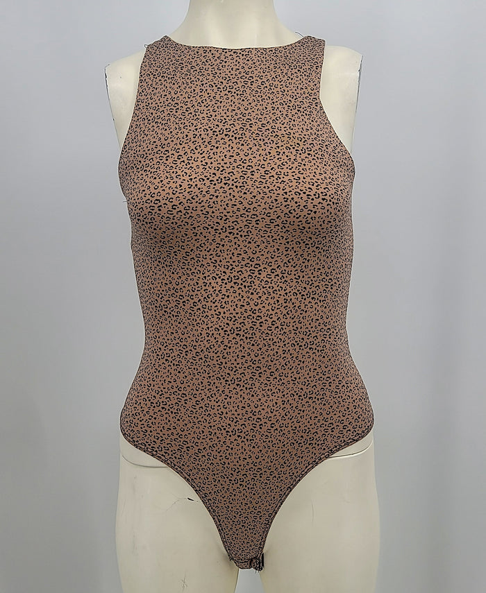 Gaze DTLA Womens Leopard Print Bodysuit, Size XS by Vanessa Jane