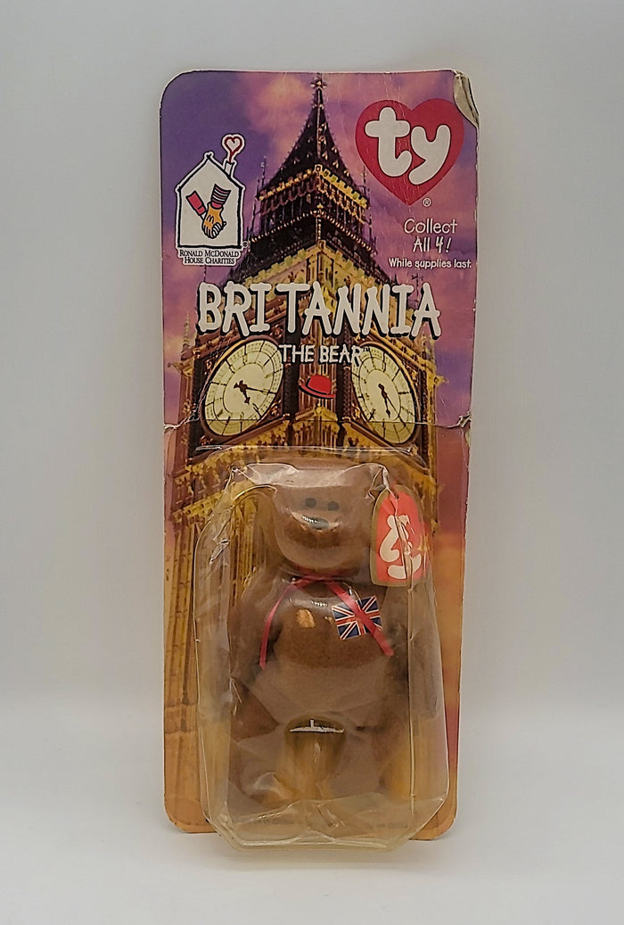 McDonalds Ty Beanie Baby Britannia the Bear Rare With 3TAG Errors 1993 Oakbrook by Vanessa Jane
