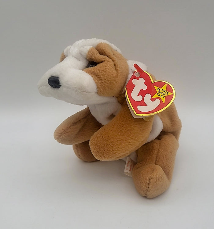 Wrinkles the Bull Dog Ty Beanie Baby With PVC Pellets and Errors by Vanessa Jane
