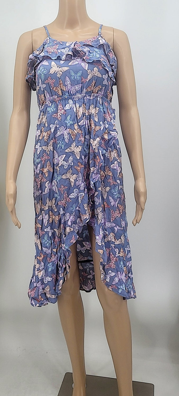 Epic Threads Big Girls Ruffle-Trim Butterfly-Print Maxi Dress, Size M by Vanessa Jane