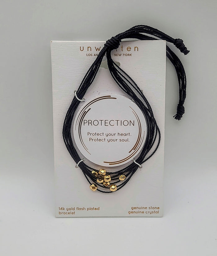 Unwritten Triple Strand Multi-Bead Gold-Tone Bracelet by Vanessa Jane