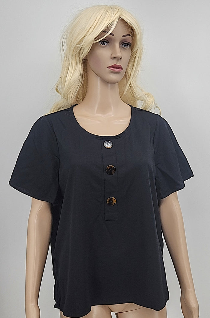 Afani Women's Flutter Sleeve Top by Vanessa Jane