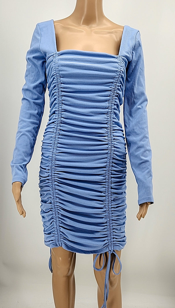 Forever 21 Knit Dress Sho Light Blue, Size Large by Vanessa Jane