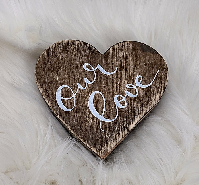 Our Love Wooden Wedding Sign by Vanessa Jane
