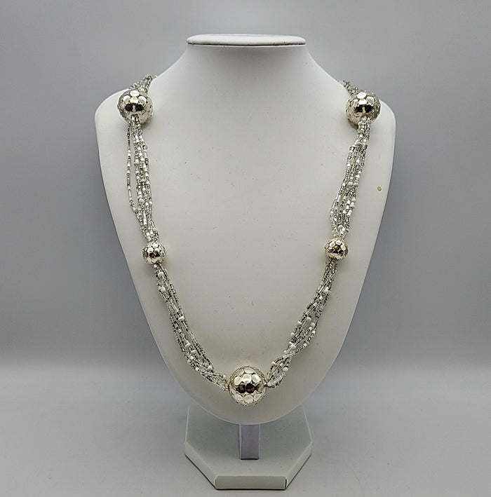 Inc International Concepts White Beaded Necklace by Vanessa Jane