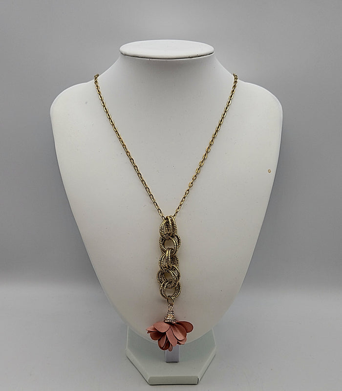 Inc Gold-Tone Color Bead and Flower Lariat Necklace by Vanessa Jane
