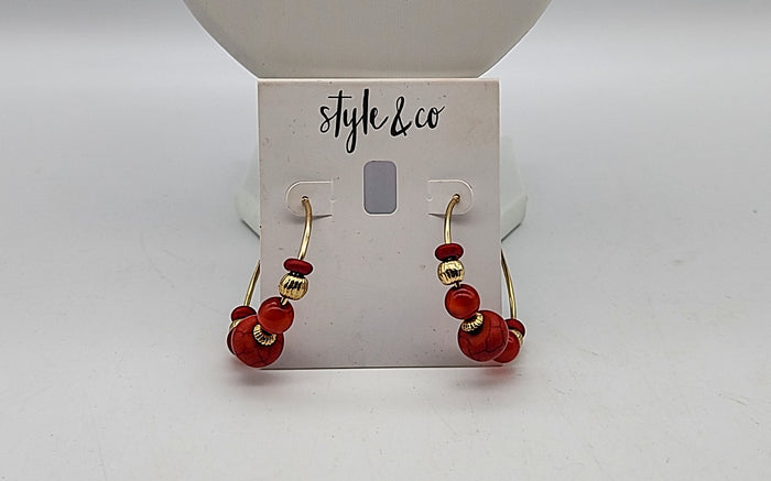 Style and Co. Beaded Hoop Earrings by Vanessa Jane