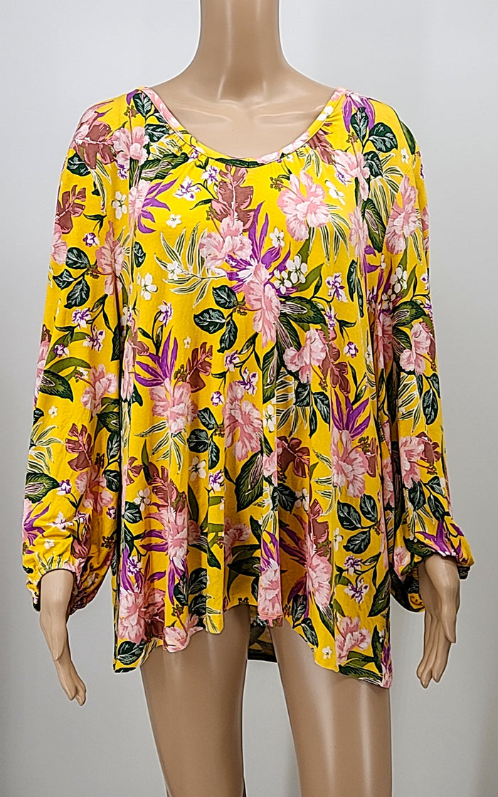Style and Co Floral Print Top, Size XXL by Vanessa Jane